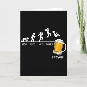 Carte Drunkleur de bâton drôle sautant bière jours de la
