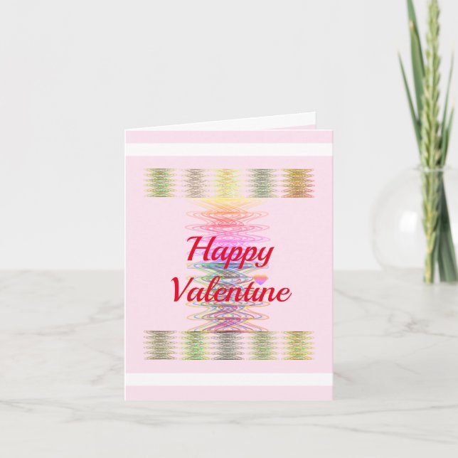 Carte d'spirales colorées de Saint-Valentin custom (Devant)