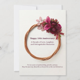 Carte du 10e Anniversaire | Décennie d'Amour