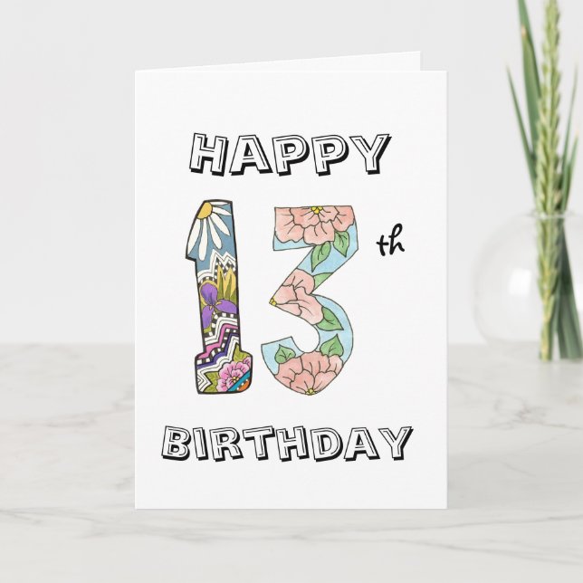 Carte du 13e anniversaire (Devant)