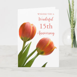 Carte du 15e anniversaire du Mariage des Tulipes d
