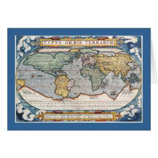 Carte du 16ème siècle antique du monde