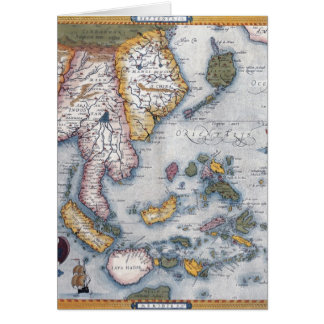 Carte du 16ème siècle d'Asie du Sud-Est et de