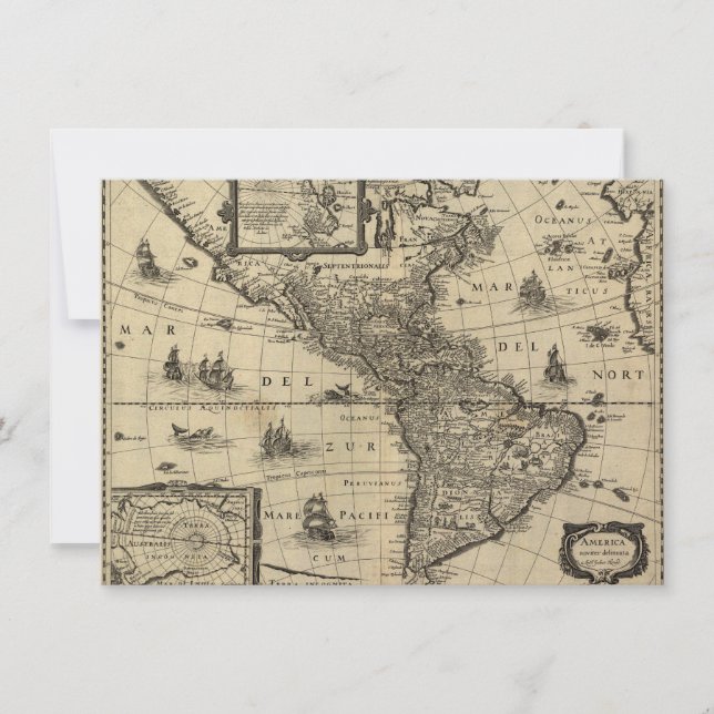 carte du 17e siècle des Amériques (Devant)