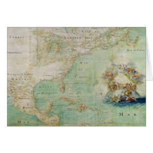 Carte du 17ème siècle les Amériques par Claude