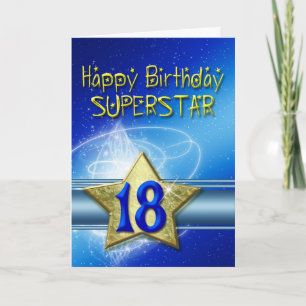 Carte du 18ème anniversaire pour Superstar