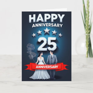 Carte du 25e anniversaire du Mariage