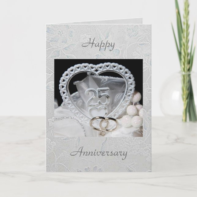 Carte du 25e anniversaire Mariage (Devant)
