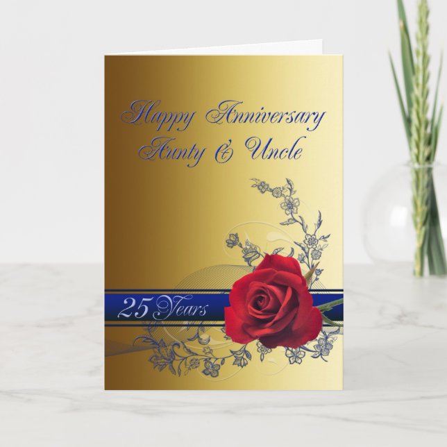 carte du 25e anniversaire, Tante & Oncle (Devant)