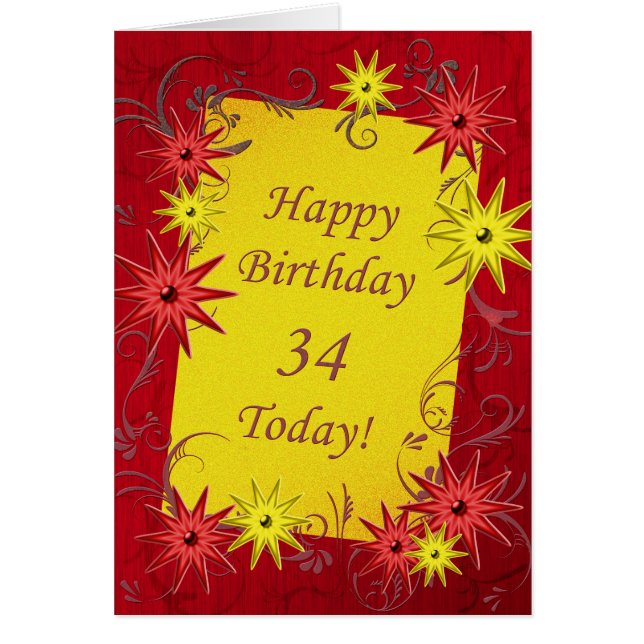 Carte du 34e anniversaire (Devant)