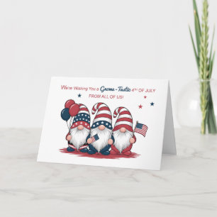 Carte Du 4 juillet de tous nous Gnomes mignons