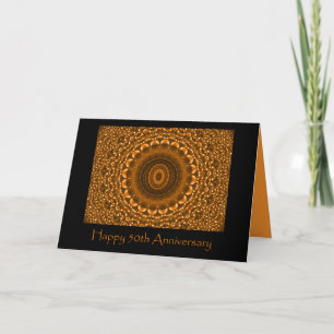 Carte du 50e anniversaire en or