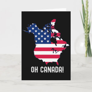 Carte du 51e État Canada États-Unis Drapeau améric