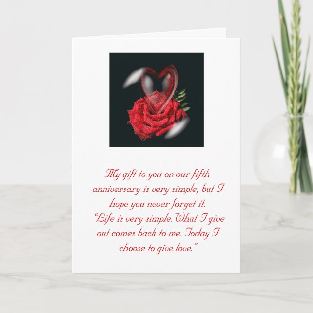 Carte du 5e anniversaire (Devant)