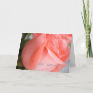 Carte du 60e anniversaire avec des roses pêche