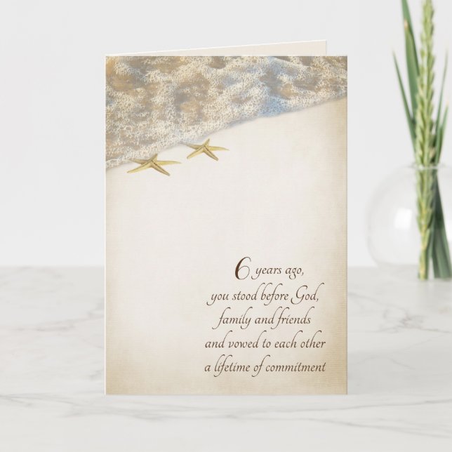 Carte du 6e anniversaire de Starfish (Devant)