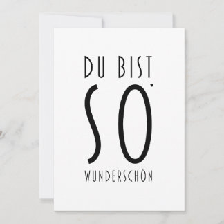 Carte Du bist so wunderschön - valentine card