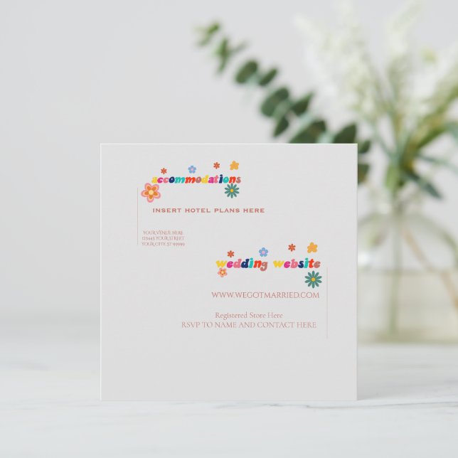 Carte du boîtier de l'hébergement Floral Retro (Debout devant)