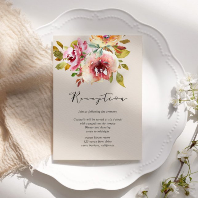 Carte du boîtier de réception fleurie du jardin d' (Créateur téléchargé)