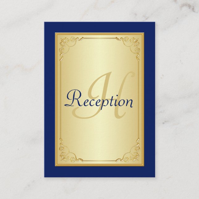 Carte du boîtier de réception Monogram Blue Gold S (Devant)