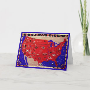 Carte du Bureau de voyage des États-Unis d'Amériqu
