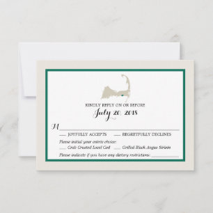 Carte du cap de Dennis Port   Menu Mariage RSVP