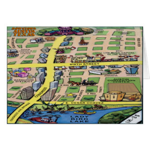 Carte du centre-ville d'Austin au Texas