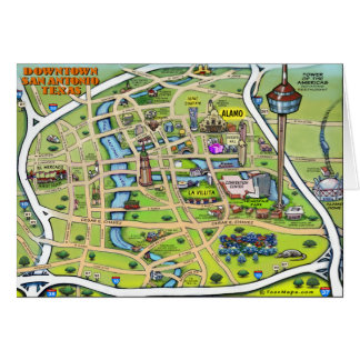 Carte du centre-ville de San Antonio