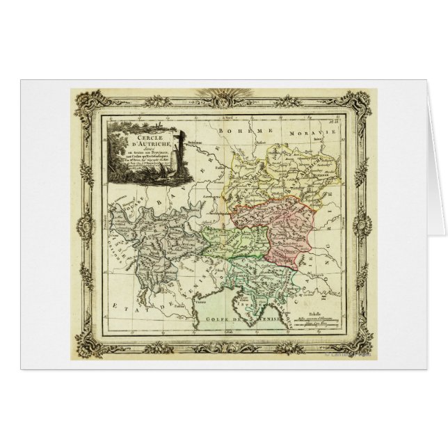 Carte du Cercle autrichien du Saint Empire Romain (Devant horizontal)