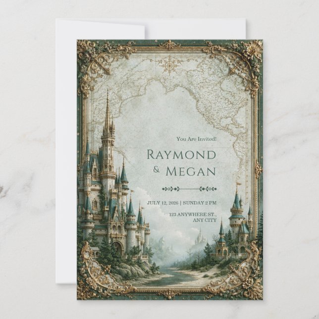 Carte du Château Émeraude Mariage (Devant)