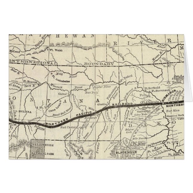 Carte du chemin de fer du Pacifique Nord (Devant horizontal)