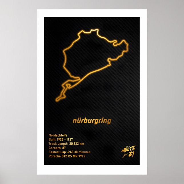 Carte du circuit de Nurburgring Gold - Impression  (Devant)