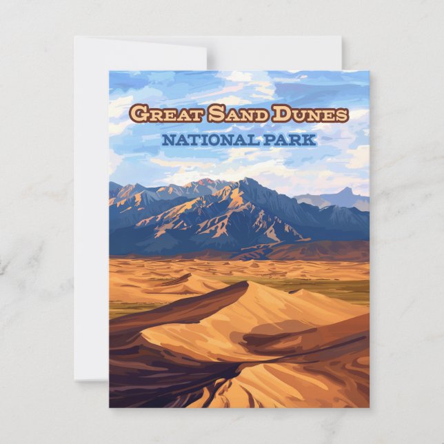 Carte du Colorado des Great Sand Dunes National Pa (Devant)