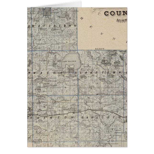 Carte du comté de Carver, Minnesota (Devant)