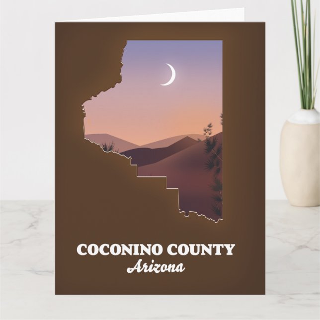 Carte du comté de Coconino Arizona. (Devant)