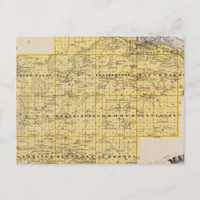 Carte du comté de Goodhue, Minnesota (Devant)