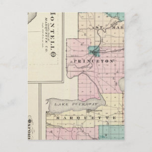 Carte du comté de Green Lake, État du Wisconsin