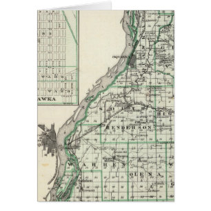 Carte du comté de Henderson et d'Oquawka