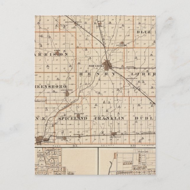 Carte du comté de Henry avec le nouveau château, K (Devant)