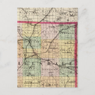 Carte du comté de Hillsdale, Michigan