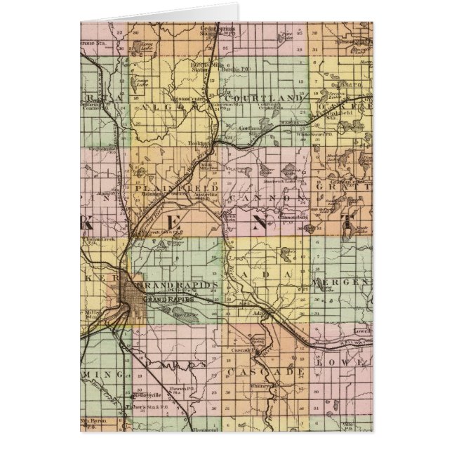 Carte du comté de Kent, Michigan (Devant)