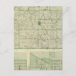 Carte du comté de Lagrange avec La Grange, Lima