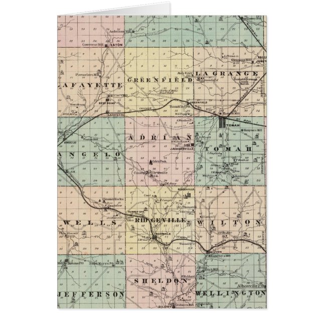 Carte du comté de Monroe, État du Wisconsin (Devant)