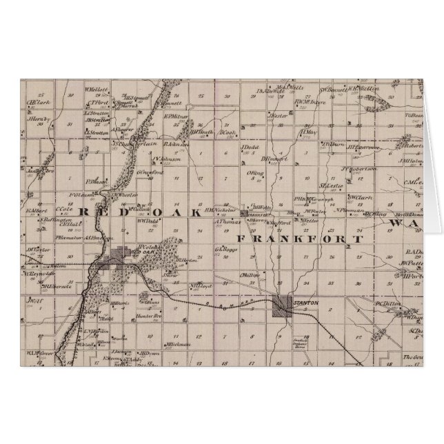 Carte du comté de Montgomery, État de l'Iowa (Devant horizontal)