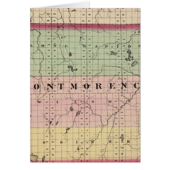 Carte du comté de Montmorency, Michigan (Devant)