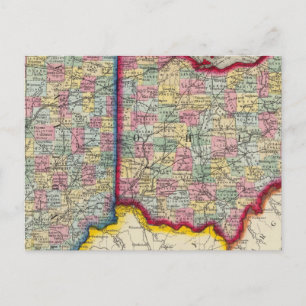Carte Du Comté De Ohio Et Indiana