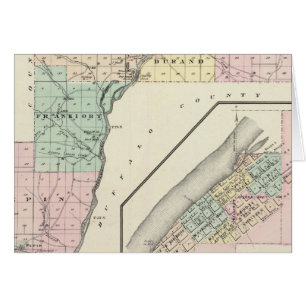 Carte du comté de Pepin et du village de Durand