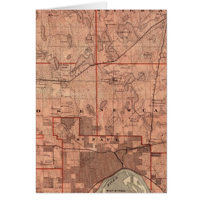 Carte du comté de Ramsey, Minnesota (Devant)