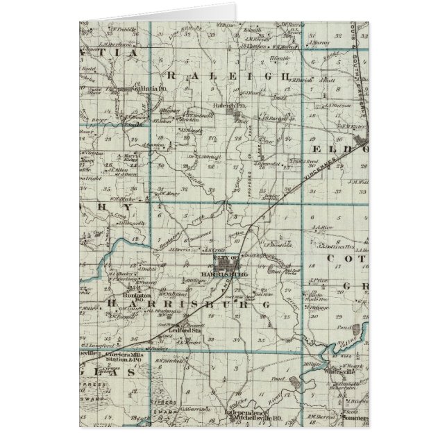 Carte du comté de Saline (Devant)