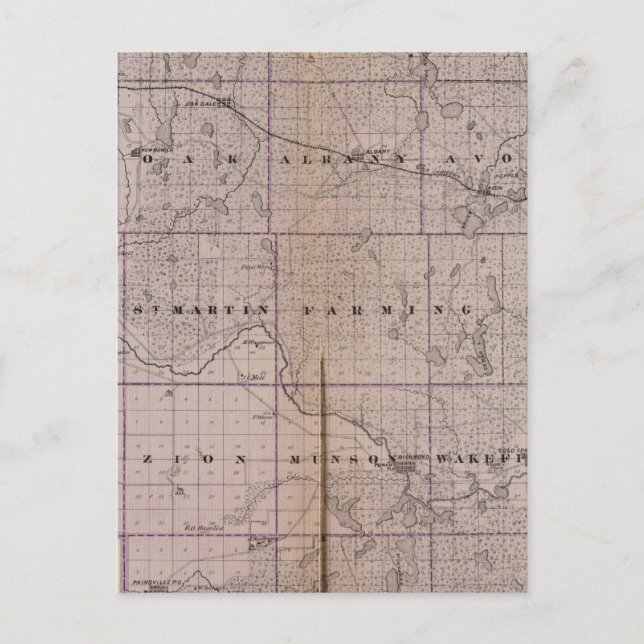 Carte du comté de Stearns, Minnesota (Devant)